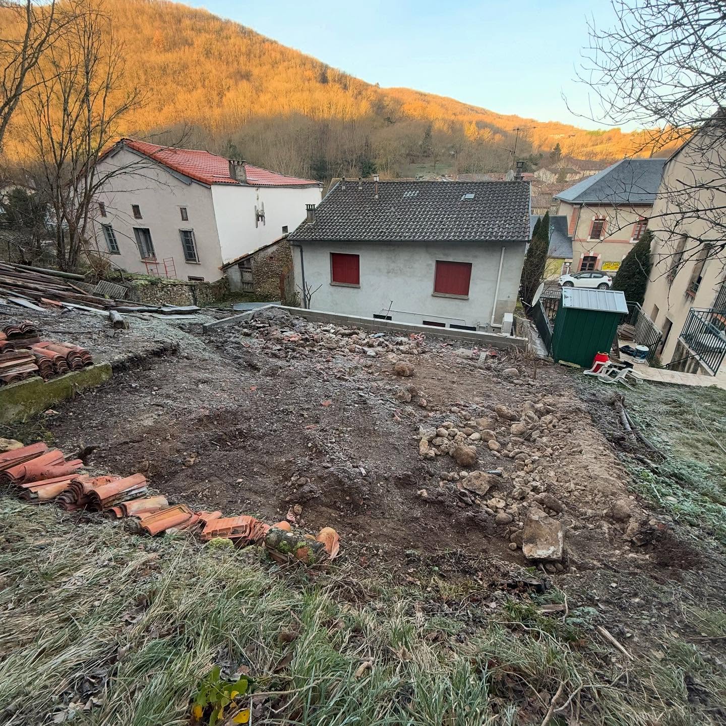 Démolition d'une dalle et évacuation des gravats